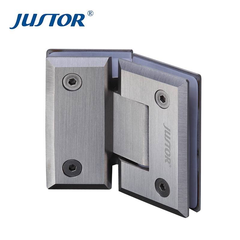 Kaida glass hardware JU-W203 304#Stainless Steel 135 Degree Glass Clamp Shower Door Hinge Bathroom Glass Door Hinges image10