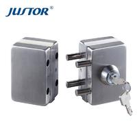 JU-W512 Frameless Glass Door Lock Double Side Key Door Lock