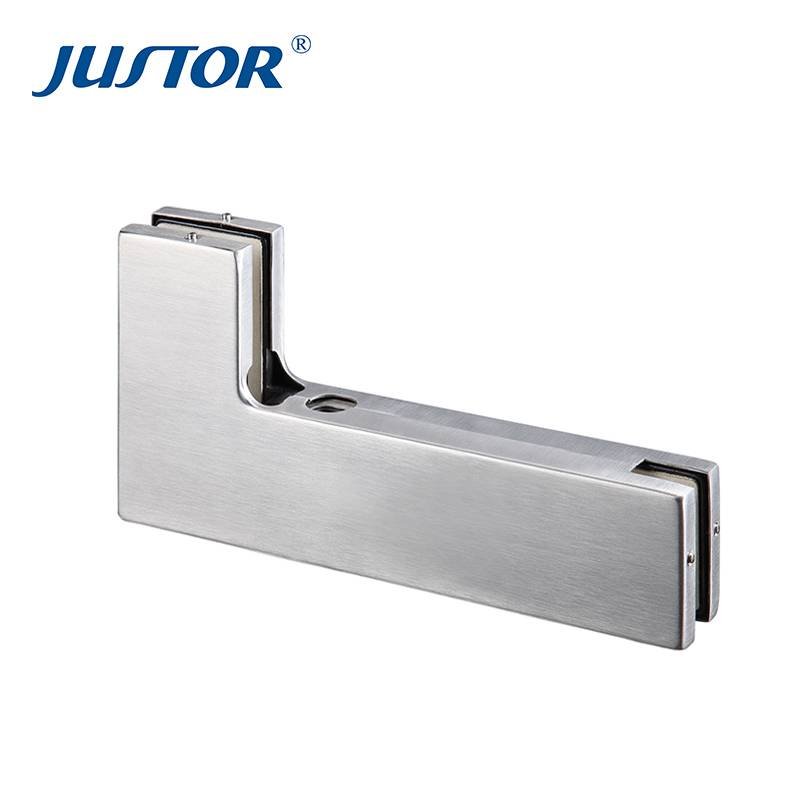 JU-630B Best Quality Die Casting Crank Clamp Glass Clip Door Hardware Bottom Patch Fittings