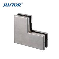 JU-430 304SS cover aluminum alloy material top glass door patch fitting for 8-12mm tempered glass door