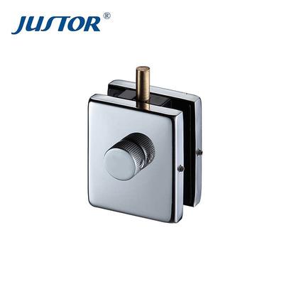 JS-122 stainless steel glass door floor lock patch fitting